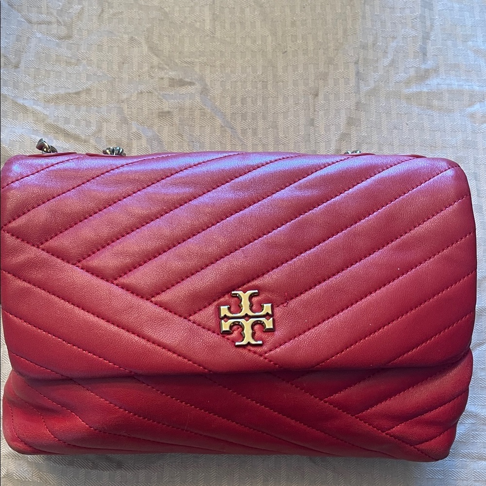 Tory Burch Red Quilted Clutch